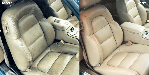 Automotive leather seat refinishing