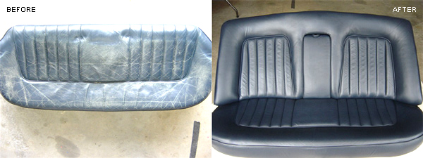 Leather vehicle seat restoration 
