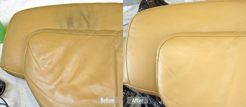 Leather cushion clean and redye