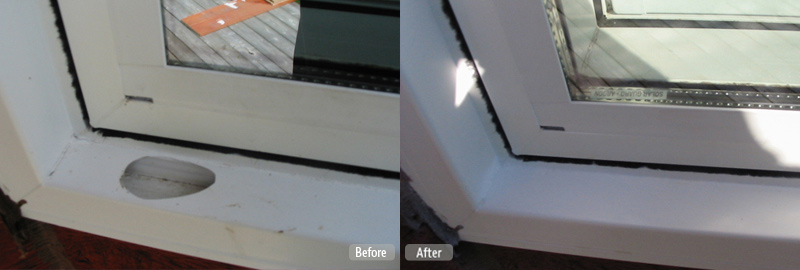Vinyl Window Casing Repair 